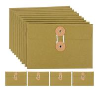 Healeved 10pièces Pochettes Vintage Papier Kraft Épaissi Sacs de Rangement Multifonctionnels pour Documents et Cartes Postales Enveloppes Robustes pour Bureau et Envoi Format Classique