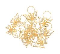 Healeved 12 attache-cheveux anneau coups de cheveux agrafe ailes Accessoire Bijoux de cheveux pour tresses poignets charmes de tresse coiffures le fer Golden