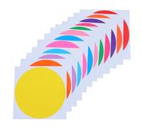 Healeved 12 Autocollants Ronds Autocollants Effaçables à Sec en PVC Colorés Diamètre 30 CM Lot de 12 Feuilles Auto-Adhésives pour Tableau Blanc pour Activités Éducatives et Salles de