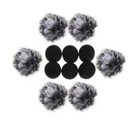 Healeved 12 Pièces Accessoires Micro Cravate Antivent Furry et Mousse Protection Microphone Housse Pare-vent Mini Micro Sans Fil pour Enregistrements Extérieurs