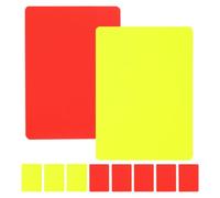 Healeved 12 Pièces Cartes D'arbitre de Football en PVC Rouge et Jaune, Design Pliable et Pratique, Taille de Poche, Équipement pour Entraîneurs et Arbitres Lors des Matchs de Football