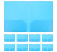 Healeved 12 Pièces Chemises en Plastique Double Face A4 avec 2 Pochettes, Organisateur de Documents Solide pour École et Bureau, Tri Facile et Accès Rapide