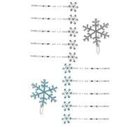 Healeved 12 pièces Épingles à Cheveux Forme de de Neige Ensemble de Barrettes Accessoires Élégants pour Mariage Fêtes et Occasions Spéciales Bleue et Blanche