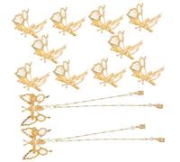 Healeved 12 Pièces Lot de Épingles à Cheveux Dynamiques avec Pompon Barrettes pour Femme Accessoires de Coiffure pour Bal et Soirée