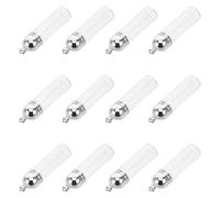 Healeved 12 Pièces Mini Glass Bottle Charm Set Transparent Empty Perfume Vials With Hanging Hole Glass Pendants For Essential Oil Storage Travel Aromatherapy Wedding And Holiday Decor