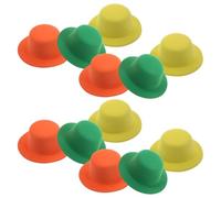 Healeved 12 Pièces Mini Hat Hair Clips For Lightweight Cartoon Top Hat Duckbill Barrettes In Orange Cute Western Style Hair Accessories For Birthday Halloween Party Dress-up