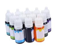 Healeved 12 pièces Set de Pigments Liquides Végétaux pour Gloss à Lèvres DIY Colorants Cosmétiques Riches et Durables Nuances Froides Vertes - pour Fabrication de Gloss Personnalisés