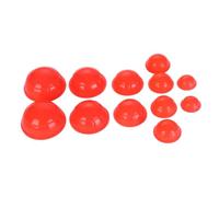 Healeved 12 pièces Ventouses Silicone pour Thérapie Cupping Appareil Massage Ventres et Épaules Kit Ventouses Vide Pratique Rouge