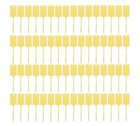 Healeved 120 Pièces Attaches de Câble Métalliques avec Étiquette, Jaune, Pp,