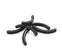 Healeved 120 Pièces Bandes de silicone noires recourbe-cils outil ascenseur de recharge pour femmes Black