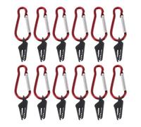 Healeved 12ensembles Camping Tent Clips Windproof Tarpaulin Clamp with Alligator Clip and Pulley Hook Outdoor Canopy Hardware Kit
