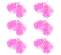 Healeved 12pcs Pompons en Plastique Rose pour Équipe de Danse Poignée Facile à Utiliser, Design Brillant et Pièces Résistantes pour Supporter Votre Équipe Lors des Matchs