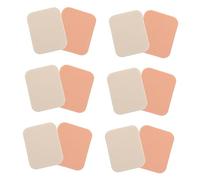 Healeved 12pièces Éponge à Maquillage Simple Houppette à Cosmétiques Pour Fille Outil De Maquillage Disque Démaquillant Couleur Chair Blanche Lot