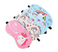 Healeved 12pièces Masques De Sommeil Carton De Masques Pour Yeux à Motif Licorne La Lumière Pour Voyages Détente