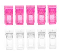 Healeved 12pièces Pince à Inoxydable De Clips Pour Extension De Vernis à Outils De Manucure Transparent Et Pratique Pour Création De Gel Ongulaire