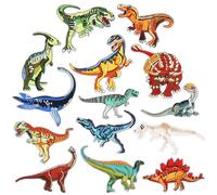 Healeved 14 Écussons Thermocollants Dinosaures à Coudre pour Vêtements Patchs Brodés Colorés Décoration et Réparation de Jeans Chemises Paquet Kit Créatif Loisirs Textiles