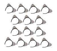 Healeved 14 Pièces Bandeau Oreilles de Chat Imprimé Léopard pour Fête Accessoire de Coiffure pour Adultes Élégant