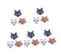 Healeved 15 Pièces Masque de Renard Demi Face Eva de Masques Noir pour Costume et Fête Cosplay Accessoire de Mascarade