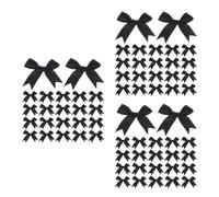 Healeved 150 Pièces Nœuds en Ruban Faits la Main Noirs en Polyester pour Emballage de Bonbons, Décoration de Nœud Pratique et Polyvalente pour Fêtes et Projets DIY