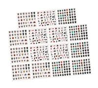 Healeved 15feuilles Autocollants Nails Tête Mort Stickers Ongles Manucure Halloween Autocollants Ongles Art