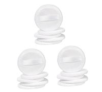Healeved 15pièces Houppette Coton Pour Maquillage Éponge Ronde Pour Fond De Teint Application Douce Et Égalisée Pour Et Femmes Blanc