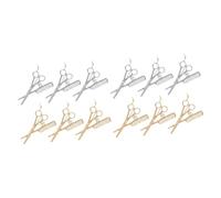 Healeved 16 Pièces Insigne De Coiffeur Peigne Coiffant Pour Hommes Épinglette Pour Hommes Broche De Coiffeur Broches Pour Hommes Pour Costumes Épingles à Broche En Strass Alliage De Zinc
