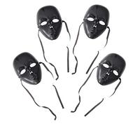 Healeved 16 Pièces Masques de Fête Halloween Électrodéposition Noir Masques de Cosplay pour Spectacles et Costumées et Confortables Accessoires de Déguisement Unisexes