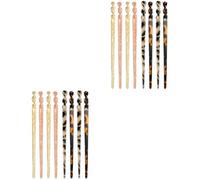 Healeved 16pièces Épingles à Cheveux Écaille De Tortue Bâtons De Coiffure Acétate Pour Chignons Accessoires De Coiffure Élégants