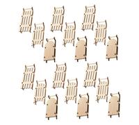 Healeved 18 Pièces Traîneaux Miniatures en Bois Brut pour Décoration Sapin de Noël Diy, Ornements de Table Festifs, Décorations de Noël, Accessoires Artisanaux pour Fêtes et Mariages