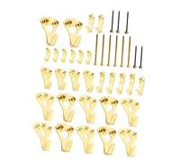 Healeved 1ensemble De Suspension Pour Cadres Photo Métal Doré Avec Clous Outils De Montage Mural Pratiques Pour Photos Posters Et Cartes Faciles à Installer Et Résistants Déformation