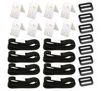 Healeved 1ensemble Kit de Accessoires Enrouleur Bâche Piscine Solaire Noir Sangles Adhésives Résistantes pour Fixation Couverture Solaire Piscine Outil de Pratique et Léger