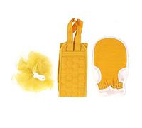 Healeved 1ensemble Set De Gants De Éponge De Bain Et Bandeau De Nettoyage Du Kit De Bain Exfoliant