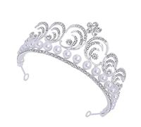 Healeved 1Pièce Couronne De Élegante Perles Et Accessoire De Mariage Rétro Pour Fête Et Photo Coiffe De Unique Et Confortable