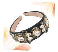 Healeved 1pièce Vintage Glass Rhinestone Headband Wide Style Hair Accessory for Parties and Daily Wear