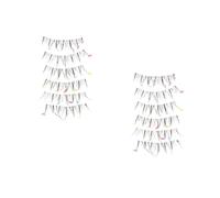 Healeved 2 Boîtes Faux Cils de Cœur Colorés en Nylon pour Cosplay | Léger, Aspect , Application Facile, Usage Polyvalent, pour Fêtes D'halloween et Conventions de Comics