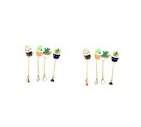 Healeved 2 Ensembles Broches Cactus Élégantes Émail Durable Insigne Chic De Vêtement Pour Femme Accessoires De Mode Colorés Pour Tenues Et Événements Spéciaux 4 Pièces * 2