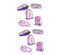 Healeved 2 Ensembles Broches Style Gothique Pour Femmes Épingles De Vêtement Forme De Tombeau Accessoires De Mode Pour Toutes Occasions 5 Pièces * 2