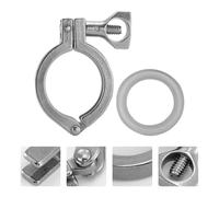 Healeved 2 Ensembles de Pinces avec Joint en Silicone Résistance à Corrosion Robustes en Acier Inoxydable 304 Serrage Facile pour Raccords Tri-clamp en Usage Alimentaire
