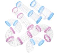 Healeved 2 Ensembles de Tubes en Plastique pour Cobayes et Hérissons, Connecteurs DIY pour Tunnel de Cage, Zone Sécurisée et Extension D'habitat pour Petits Animaux en Aire de Jeux