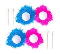 Healeved 2 Ensembles Kit Balles de Golf pour Annonce Accessoires Fête Dévoilement Garçon Fille avec Poudre Rose Bleu et Tee Farce Originale pour Shower et Anniversaire