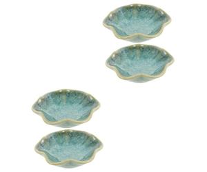 Healeved 2 Ensembles Plaque De Bijoux De Forme Originale Plateau Décoratif Conteneur De Stockage De Bijoux Vide-poches Petit Titulaire Anneau Plat Céramique 2 Pièces * 2