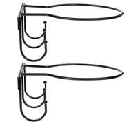 Healeved 2 Étagères Murales en Fer Noir 3 Crochets, Support Mural Multifonction pour Ballons de Basket et Football, Rangement Pratique pour Salle de Sport et Usage Domestique