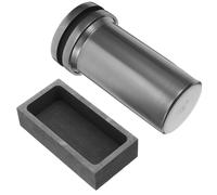 Healeved 2 Moules de Fusion en Graphite Haute Pureté 1 Kg Creuset et Bac à Huile pour Affinage Or Argenté Cuivre Aluminium et Laiton - Outils de Fusion et Raffinage pour Bijoux et