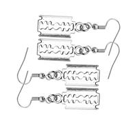 Healeved 2 paires Boucles Oreilles Punk Créatives Forme Lame Boucles Oreille Dangle Alliage Mode Rétro Léger