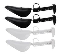 Healeved 2 Paires D'embauchoirs Réglables pour Hommes, Élargisseurs de Chaussures en Polypropylène, Taille Moyenne, Noir et Blanc Translucide, Supports de Bottes Pratiques pour Chaussures