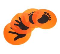 Healeved 2 Paires Marqueurs de Sol pour L'entraînement de Football en PVC Orange Design Couleur Vive, Résistants et Adaptés pour Délimiter Terrains et Cours de Sport