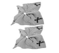 Healeved 2 Pièces accessoires pour cheveux en vrac élastiques à cheveux filles élastiques à cheveux aucun dommage gros pour femme en tissu Black