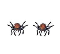 Healeved 2 Pièces Anneau Araignée Bague Gothique Empiler Accessoires Bague Tête De Mort Pour Homme Punk Doigt Charme Anneau D'araignée Sauteuse Fidget Spinner Gadgets Sympas Jouets Strass