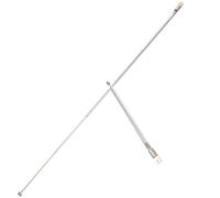 Healeved 2 Pièces Antenne Radio Télescopique 5 Sections, Fer Argenté, | Pièce de Rechange Portable, Installation Facile, pour Radios et Récepteurs Fm Am, Usage Atelier ou Maison