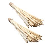 Healeved 2 Pièces Bamboo Massage Stick For Neck And Waist Handheld Wooden Tapping Tool For Back Shoulder And Whole Body Relaxation Traditional Gua Sha Therapy